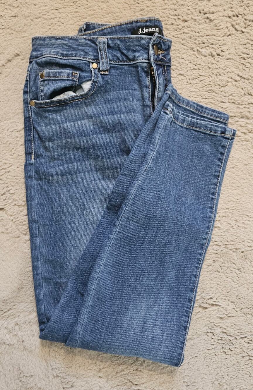 d.jeans Medium Wash Skinny Jeans Stretch Indigo Slim Fit Womens Size 8